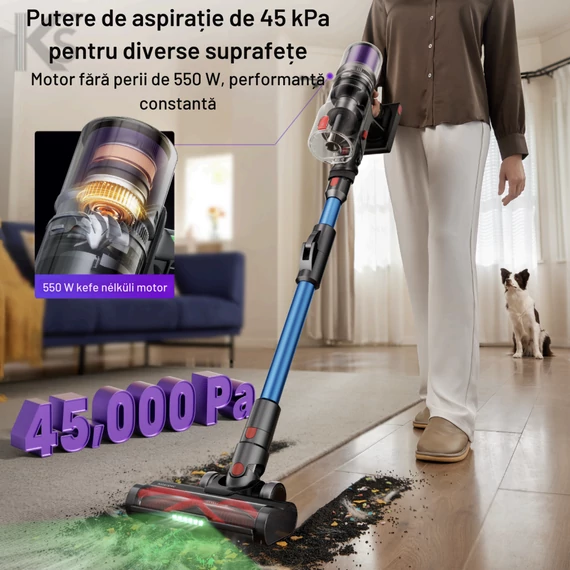 Aspirator vertical fără fir Proscenic P16 Albastru